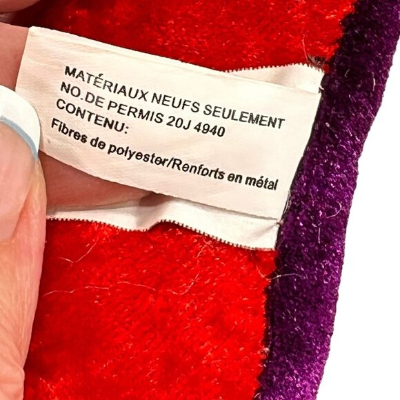 Classic Toy Company Dragon Plush Stuffed Animal Red Purple Loop to Hang Toy - Picture 9 of 11